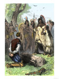 Buy Pocahontas Appeals to Powhatan to Spare John Smith's Life, Virginia Colony, c.1600 at AllPosters.com