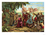 Buy Landing of Columbus Expedition on the Island of Guanahane in 1492 at AllPosters.com