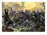 Union Troops under General Ulysses S. Grant Recapturing Artillery during the Battle of Shiloh