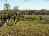 Confederate Artillery Aimed at Peach Orchard Next to Manse George's Cabin
