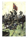 Pickett's Charge Reaching the Union Center at the Battle of Gettysburg, American Civil War