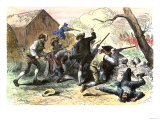 Minutemen at the Battle of Lexington, Starting the American Revolutionary War, c.1775
