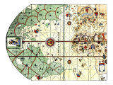 Map of the Atlantic with the New World Coast, Drawn in 1500 by Juan de la Cosa, Columbus' Pilot