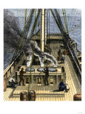 Trying Out - Boiling Whale Bubber for Oil on a Whaling Ship, c.1800