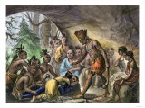 Buy John Smith Saved by Pocahontas, Jamestown Colony, Virginia Colony, c.1607 at AllPosters.com