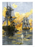 Buy U.S. Fleet of Oliver H. Perry during His Naval Victory over the British on Lake Erie in 1813 at AllPosters.com