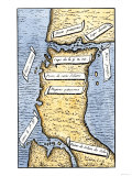 First Map of the Strait of Magellan from Magellan's Circumnavigation of the Earth in 1519