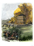 Buy Attack on Fort King by Native Americans under Osceola during the Seminole Wars, c.1835 at AllPosters.com