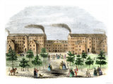 Buy Boott Cotton Mills on the Merrimac River in Lowell, Massachusetts, c.1850 at AllPosters.com