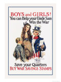 Buy Boys and Girls, War Savings at AllPosters.com