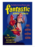 Buy Fantastic Adventures: Floating Robot and Woman at AllPosters.com
