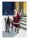 Santa and Street Kids