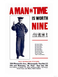 Buy A Man in Time is Worth Nine, U.S. Navy, c.1917 at AllPosters.com