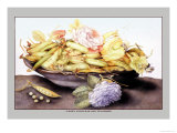 Buy Bowl with Pears and Two Roses at AllPosters.com