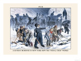 Puck Magazine: A Sunday Morning in New York Premium Poster