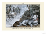 Puck Magazine: When the Cat