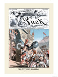 Puck Magazine: The City's New Guardian Premium Poster