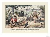Buy Romulus and Remus Discovered by a Gentle Shepherd at AllPosters.com