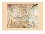 Map of the Most Inhabited Part of New England