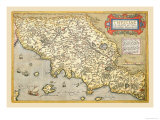 Map of Italian Coast above Rome