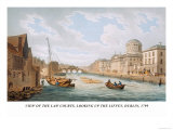 Buy View of the Law Courts, Looking Up the Liffey, Dublin, 1799 at AllPosters.com