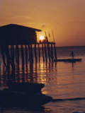 Buy Stilt Houses on Coral Sea, Hula Village, Papua New Guinea, Pacific at AllPosters.com