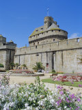 City Walls Near Porte St. Vincent in the Old Town of St. Malo, Brittany, France, Europe