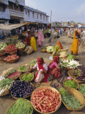 Buy Fruit and Vegetable Sellers in the Street, Dhariyawad, Rajasthan State, India at AllPosters.com