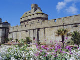 City Walls Near Porte St. Vincent in the Old Town of St. Malo, Brittany, France