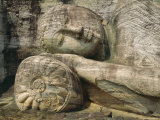 Buy Statue of the Reclining Buddha, Attaining Nirvana, Gal Vihara, Polonnaruwa, Sri Lanka at AllPosters.com