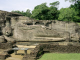 Statue of the Reclining Buddha, Attaining Nirvana. Gal Vihara, Polonnaruwa, Sri Lanka