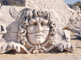 Carved Head of Medusa at the Archaeological Site of Didyma, Turkey
