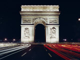 Arc De Triomphe at Night, Paris, France, Europe