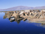 Uros Indian Dwellings, Beside Lake, Peru, South America
