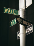 Wall Street Sign, New York City, New York State, USA