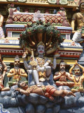Close-up of Exterior of Ornate Hindu Temple, Colombo, Sri Lanka, Asia