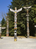 Totems in Stanley Park, Vancouver, British Columbia, Canada