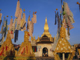 Paasaat Offerings, Pha That Luang Temple, Vientiane, Laos, Indochina, Asia