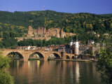 Buy Castle, Neckar River and Alte Bridge, Heidelberg, Baden Wurttemberg, Germany, Europe at AllPosters.com
