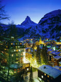 Zermatt and the Matterhorn Mountain in Winter, Zermatt, Swiss Alps, Switzerland, Europe