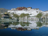 The Potala Palace and Reflection, Lhasa, Tibet, China, Asia