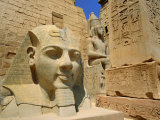 Statue of Ramses II and Obelisk, Luxor Temple, Luxor, Egypt, North Africa