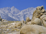 Distant Granite Peaks of Mount Whitney (4416M), Sierra Nevada, California, USA