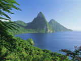 Volcanic Peaks of the Pitons, Soufriere Bay, St. Lucia, Caribbean, West Indies, Central America
