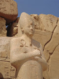Statue of Middle Kingdom Pharoah, Karnak Temple, Luxor, Egypt