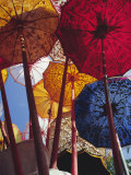 Decorative Umbrellas, Temple Festival, Mas, Bali, Indonesia, Asia