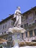 Buy Fountain in Piazza Delle Erbe, Verona, Unesco World Heritage Site, Veneto, Italy, Europe at AllPosters.com