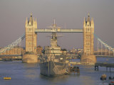 River Thames, Tower Bridge and Hms Belfast, London