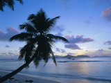 Sunset, Anse Severe, La Digue, Praslin Island in the Background, Seychelles, Indian Ocean, Africa