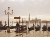 Gondolas and San Giorgio Maggiore, Venice, Veneto, Italy